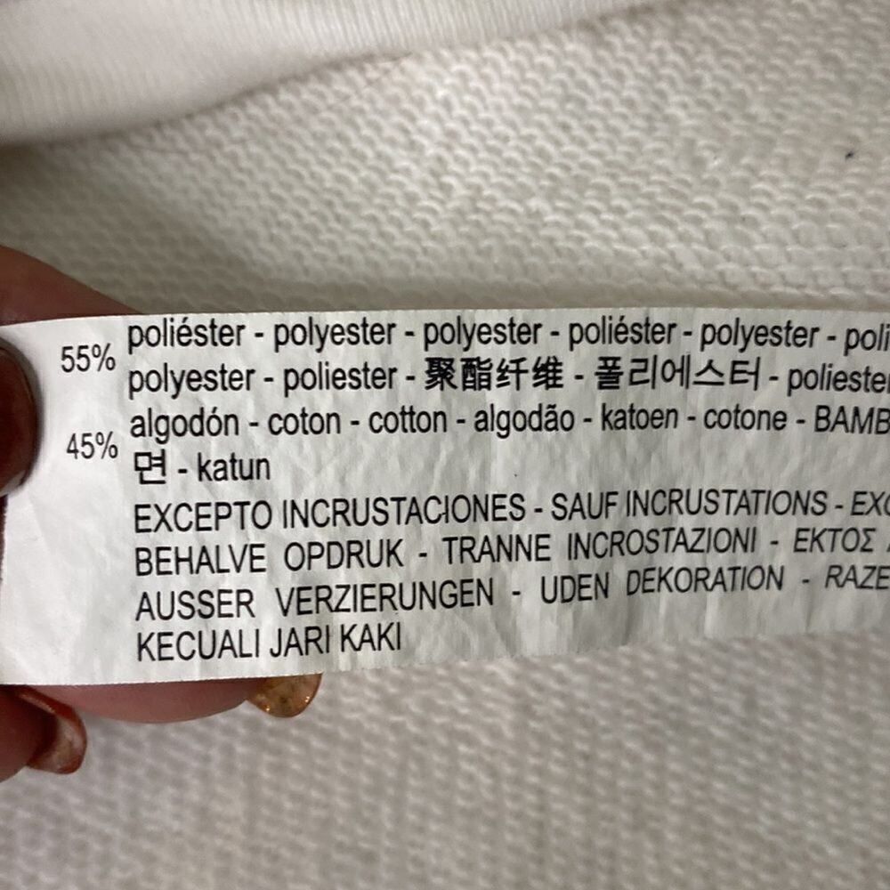 Stradivarius Womens BRKLN Crop Sweatshirt size Large - Picture 7 of 12